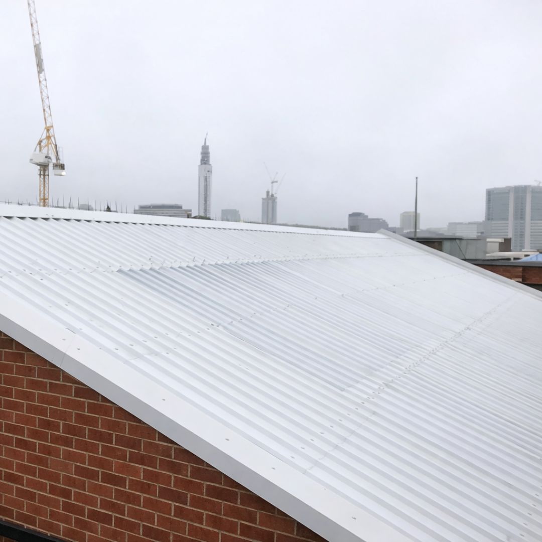Industrial roof overclad project for Ashton & Moore in Birmingham completed by Senbar Construction