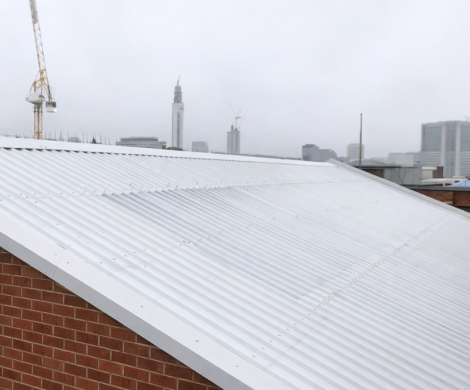 Industrial roof overclad project for Ashton & Moore in Birmingham completed by Senbar Construction